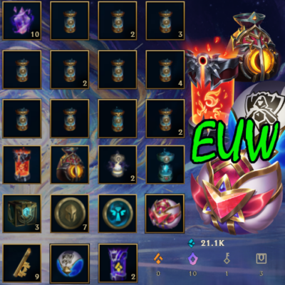 Konto LOOT SMURF EUW + 2 KAPSUŁY Prime Gaming